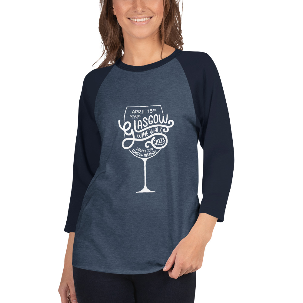 Glasgow Chamber of Commerce 2023 Wine Walk - 3/4 sleeve raglan shirt - Image 2