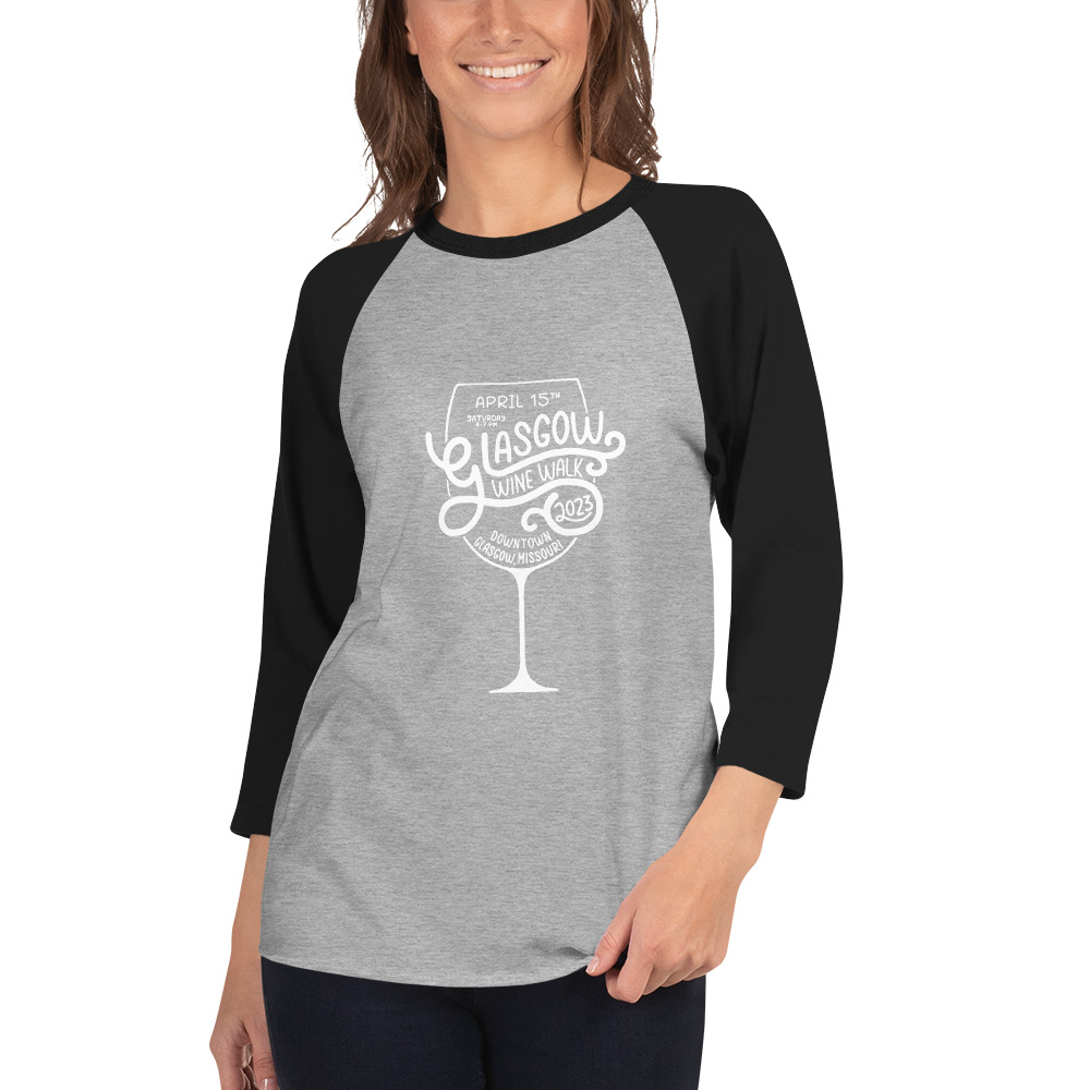 Glasgow Chamber of Commerce 2023 Wine Walk - 3/4 sleeve raglan shirt - Image 3