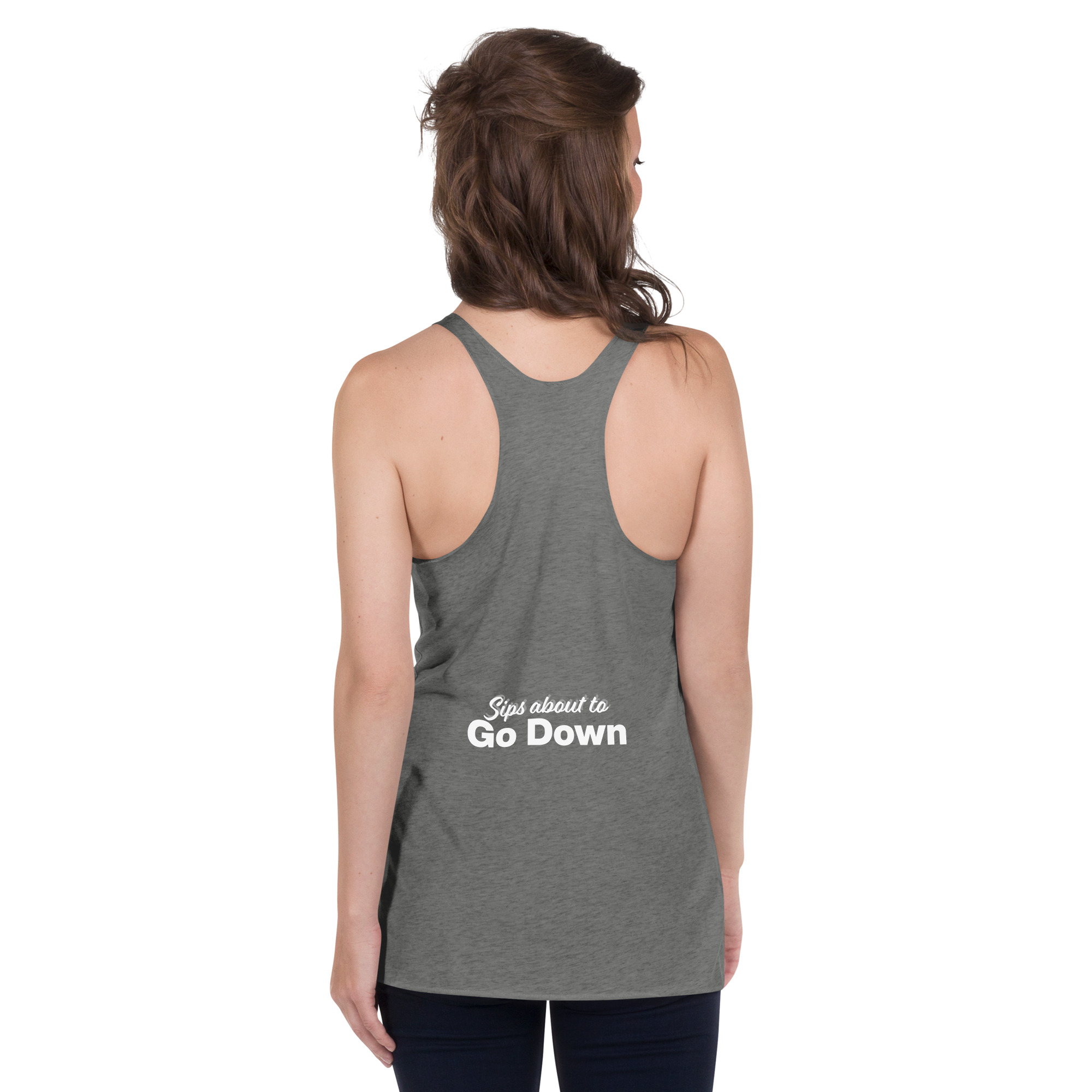 Sips About to Go Down - Glasgow Chamber of Commerce 2023 Wine Walk - Women's Racerback Tank - Image 18