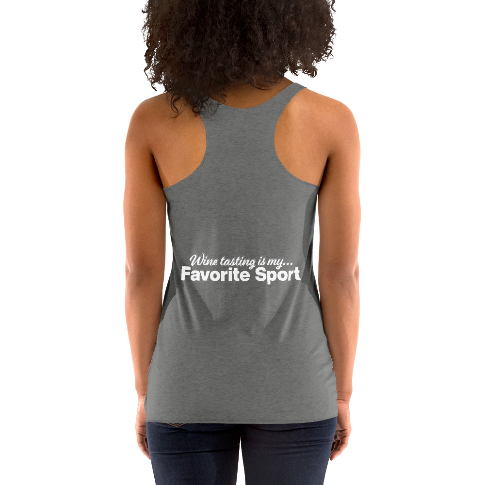 Wine Tasting is my Favorite Sport - Glasgow Chamber of Commerce 2023 Wine Walk - Women's Racerback Tank - Image 18
