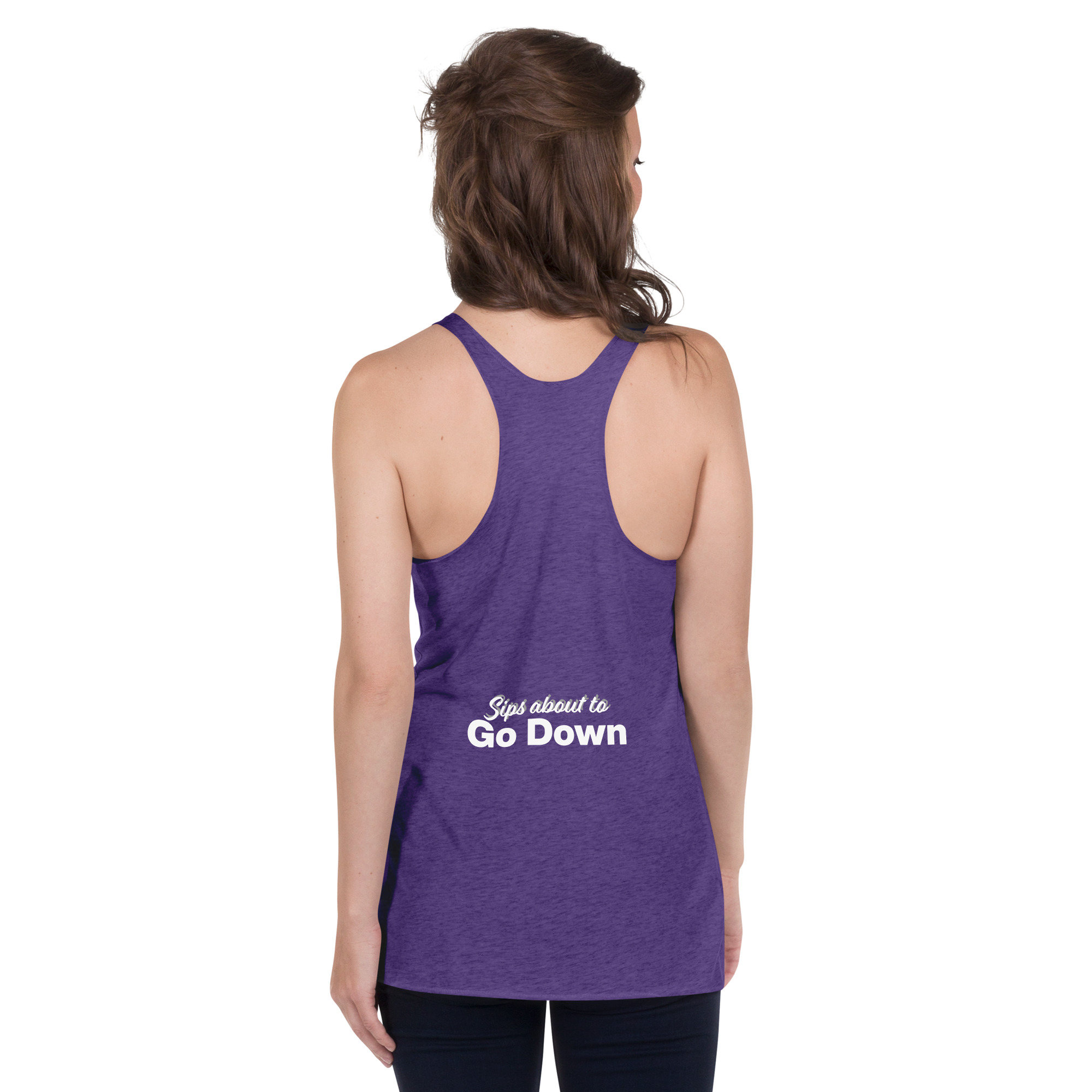 Sips About to Go Down - Glasgow Chamber of Commerce 2023 Wine Walk - Women's Racerback Tank - Image 10