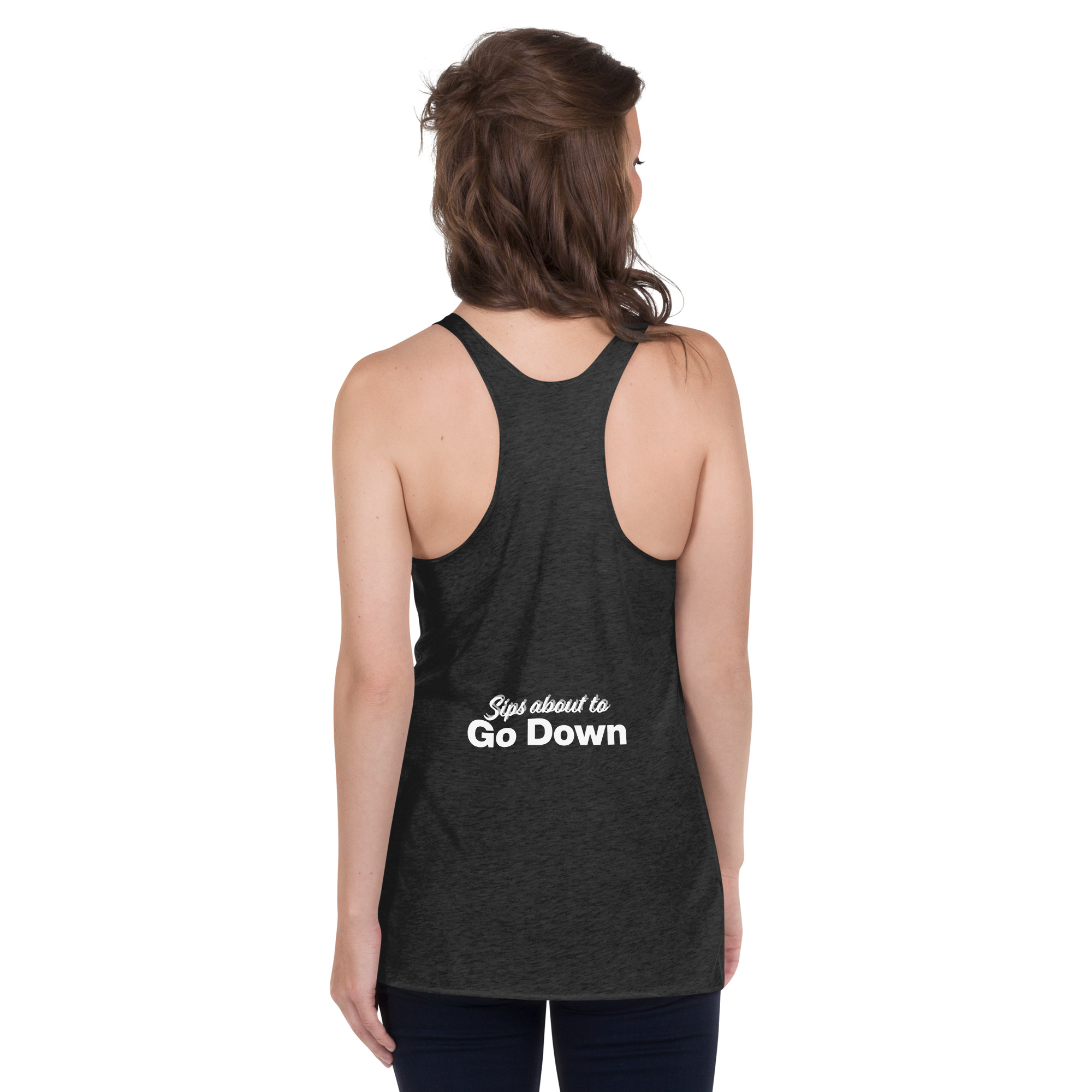 Sips About to Go Down - Glasgow Chamber of Commerce 2023 Wine Walk - Women's Racerback Tank - Image 2