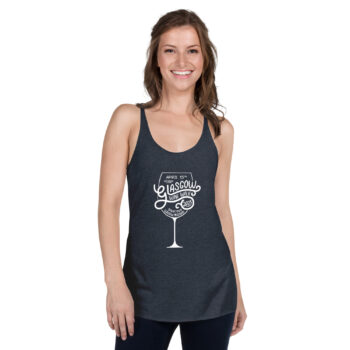 Sips About to Go Down - Glasgow Chamber of Commerce 2023 Wine Walk - Women's Racerback Tank - Image 3