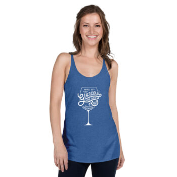 Sips About to Go Down - Glasgow Chamber of Commerce 2023 Wine Walk - Women's Racerback Tank - Image 15