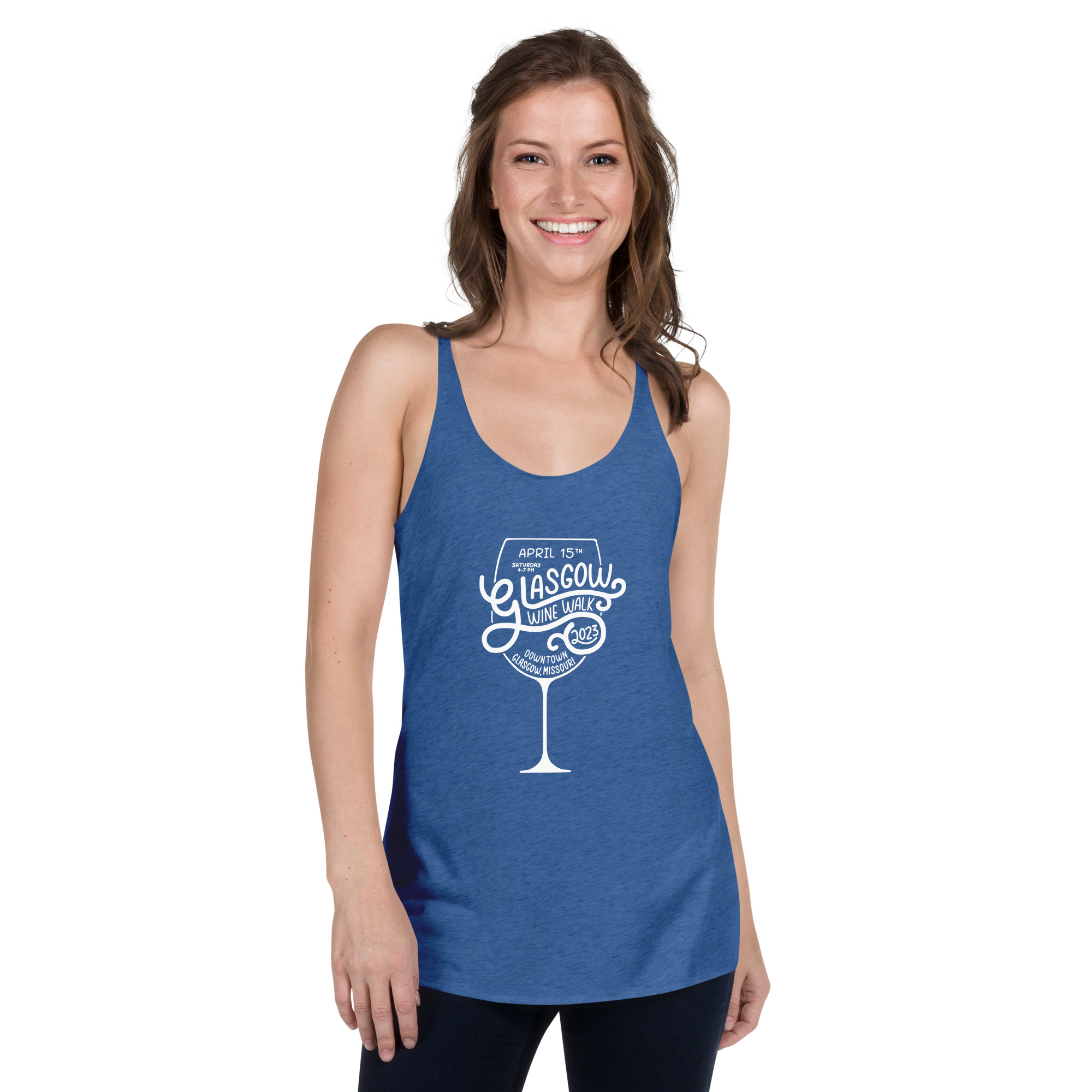 Sips About to Go Down - Glasgow Chamber of Commerce 2023 Wine Walk - Women's Racerback Tank - Image 15