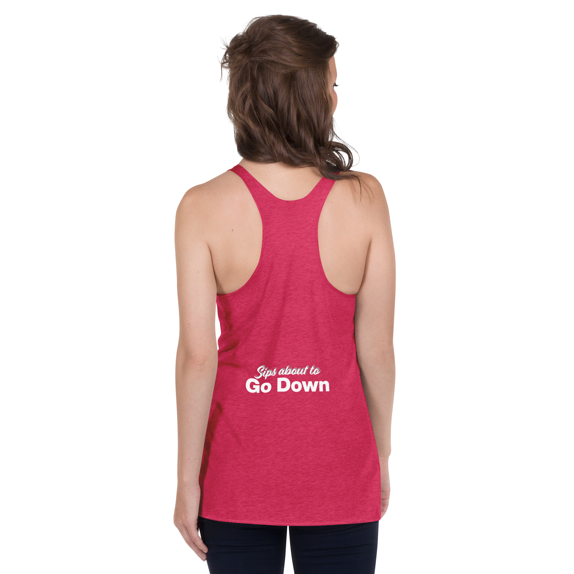 Sips About to Go Down - Glasgow Chamber of Commerce 2023 Wine Walk - Women's Racerback Tank - Image 14