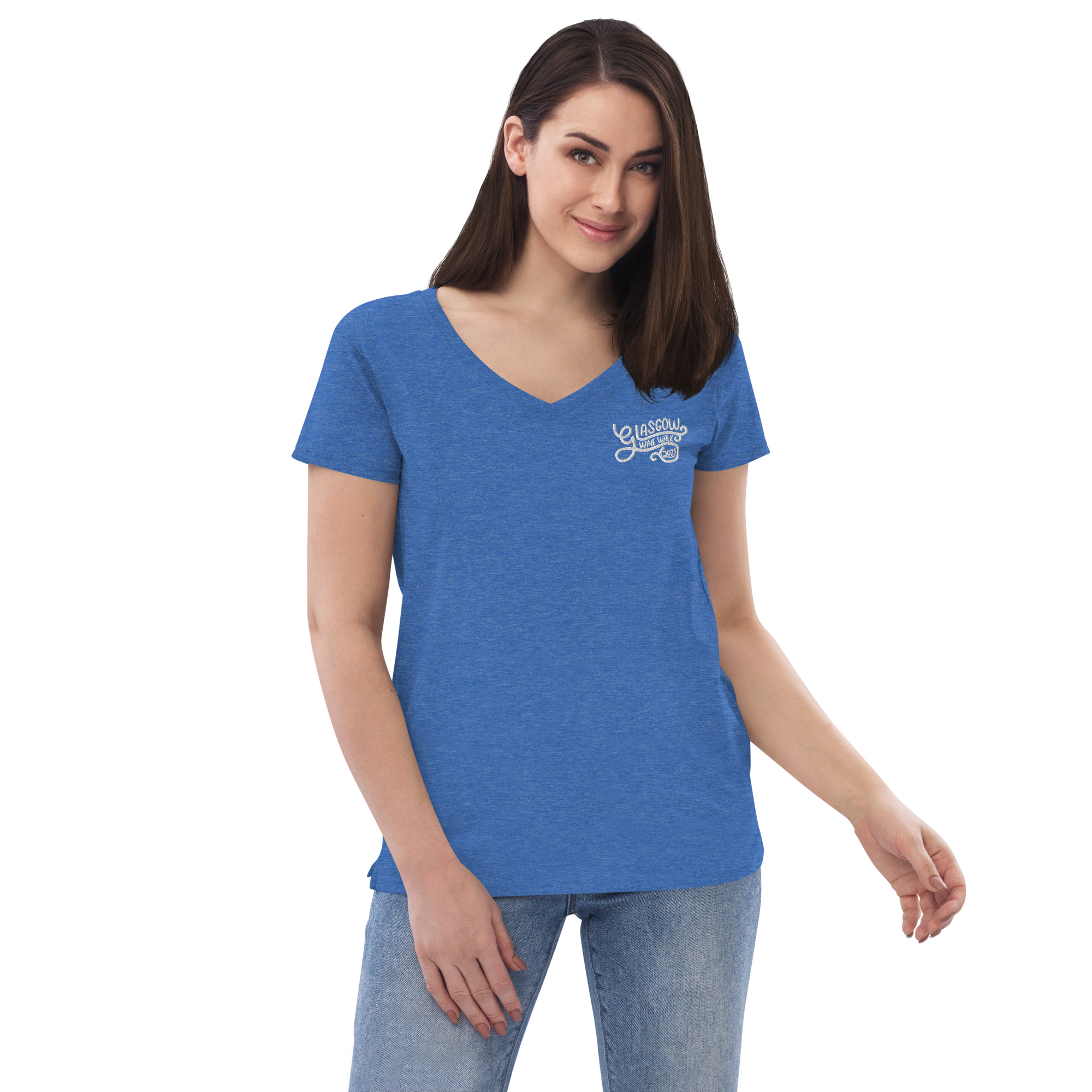 Glasgow Chamber of Commerce 2023 Wine Walk - Women’s recycled v-neck t-shirt - Image 15