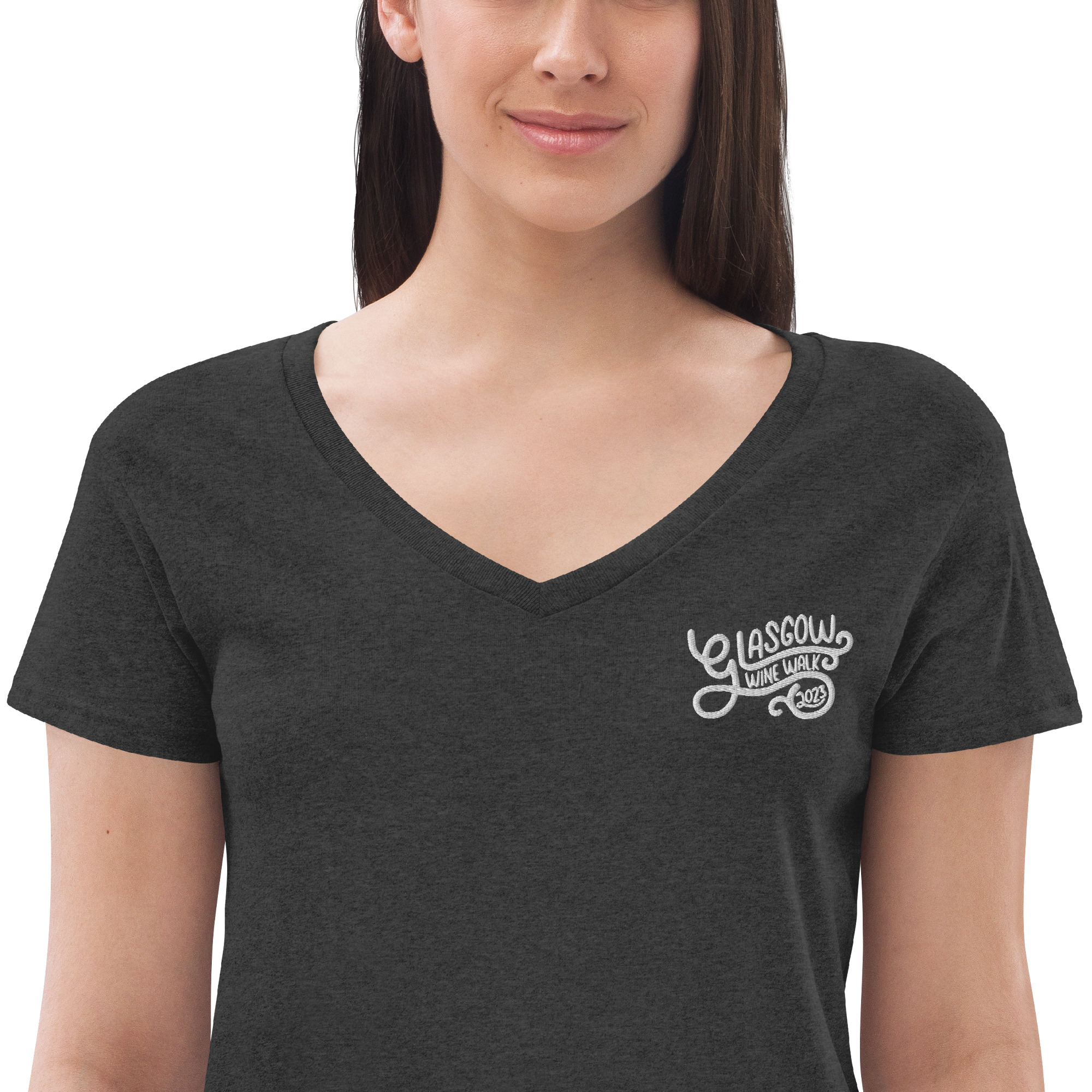 Glasgow Chamber of Commerce 2023 Wine Walk - Women’s recycled v-neck t-shirt - Image 5
